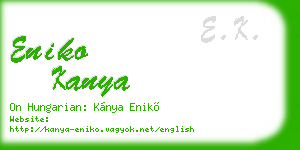 eniko kanya business card